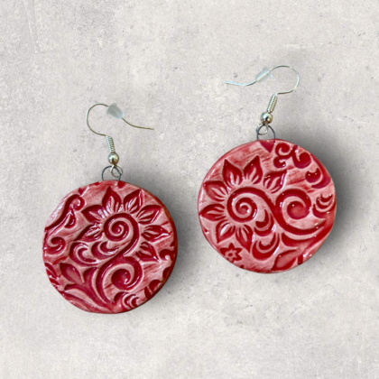 Crimson Relief fülbevaló