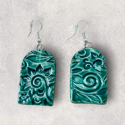 Emerald Relief fülbevaló